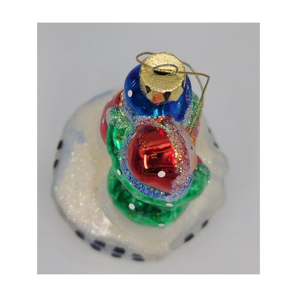 Vintage Brother Sister Design Studio "A Cozy Little Christmas" Glass Ornament 5" - Picture 6 of 7